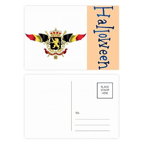 Cartes postales Belgique et Halloween : lot de 20 pour vos invitations de fête