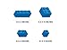 Sunny Decals Lego Inspired Building Blocks Removable Fabric Wall Stickers (Set of 16, Primary Colors)