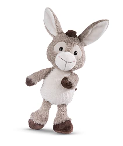 NICI Kuscheltier Esel Donkeylee 22 cm – naturgetreues Stofftier aus weichem Plüsch zum Kuscheln und Spielen, niedliches Plüschtier für Kinder & Erwachsene, 49033, tolle Geschenkidee, grau