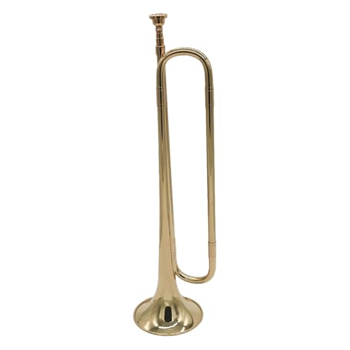 Btuty Corneta De Trompeta Corneta Instrumentos Musicales, Material de latón con boquilla,para banda escolar Caballería Principiante orquesta militar