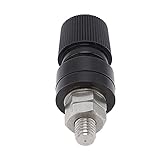 KIMISS 5 Stück M8-Anschlussklemmen aus Vernickeltem Messing für Wechselrichter, SchweißGeräte und Elektronische Geräte (Black)