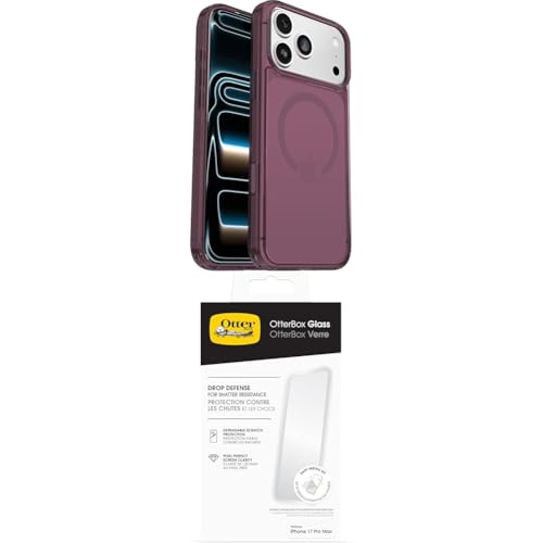 Pack Coque Transparente iPhone 17 Pro Max MagSafe Antichoc Rose