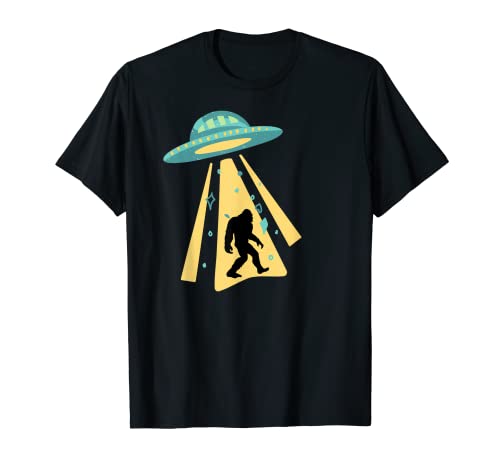Bigfoot UFO Abduction Funny Sasquatch Aliens T-Shirt