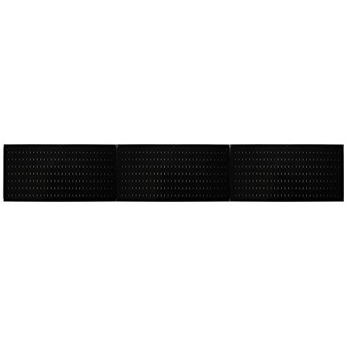 Wall Control Pegboard Value Pack - (3) Pack of Wall Control 16-Inch Tall x 32-Inch Wide Horizontal Black Metal Wallboards for Home & Garage Tool Storage Organization (Black Pegboard)