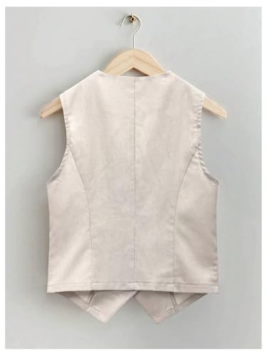 Verdusa Women's Line Vest Button Down Blazer Sleeveless Going Out Top Trendy Work Vest Shirt2