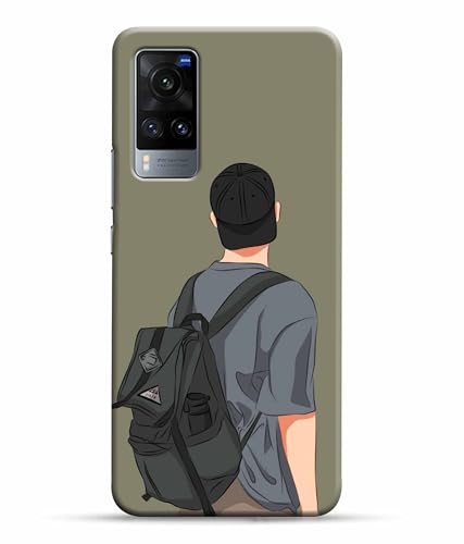 Image of School Boy College Boy Printed Hard Back Case Cover & Compatible for Vivo X60 5G | Vivo X60 | V2045 (Multicolor) - D1813