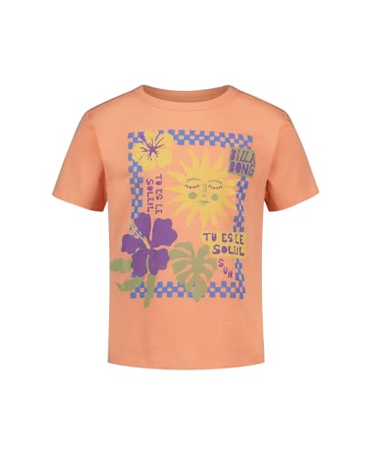 Image of Billabong Girls' Premium Short Sleeve Logo Graphic Tee, Crew Neck T-Shirt, Soft & Comfortable