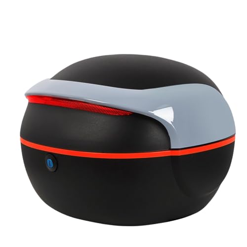 バイク用 リアボックス小型 リアボックス トップケース 汎用 バイク リアボックス トップケース 簡易ロックタイプ 防水/防振 (枠B,グレー)