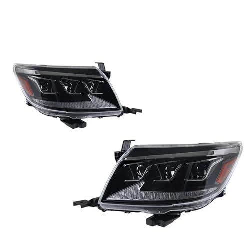 YAKISA Ensemble Phares Avant Pour Toyota Pour HILUX Pour VIGO 2012-2014 Phares De Voiture À LED Feux De Jour À Signalisation Dynamique Ensemble De Feux Avant...