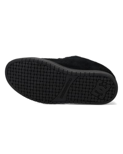 DC Men's Court Graffik SE Skate Sneaker Shoe, Black/Black/Grey, 154