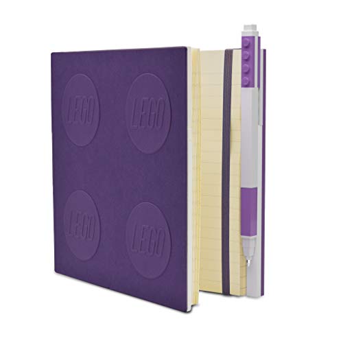 LEGO Stationery Locking Notebook with Gel Pen - Lavender