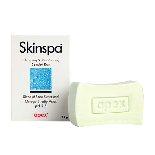 Image of New Skinspa Cleansing & Moisturizing Syndet Bar Soap 75gm (Pack of 2)