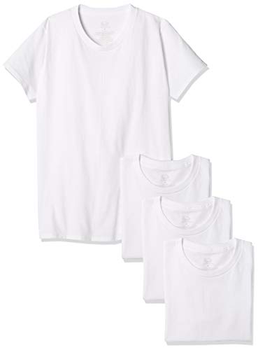 La mejor comparación de Playera Blanca para Niño comprados en linea. 44 Fruit Of The Loom 4p525bm, Ropa Interior Niños, Blanco (White), M