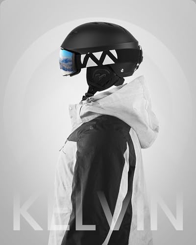 Image of OutdoorMaster Kelvin Ski Helmet - Snowboard Helmet for Men, Women & Youth (Black,S) | Ski & Snowboard Use,Fits Men,Women & Youth,ASTM Certified Impact Protection,Adjustable Ventilation