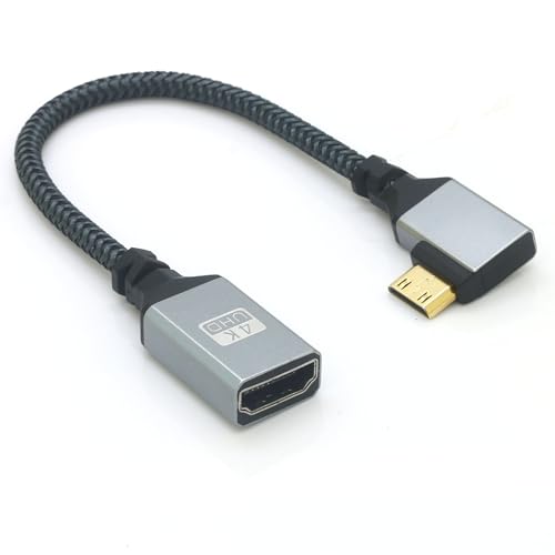 hdmi ~j ϊ l  RlN^AOt~jHDMI-HDMIA_v^[P[u 0.2M iCґgpx90°mini hdmi l 3D/4K 1080pΉ ( L^)