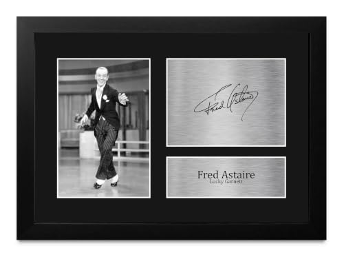 Foto firmada de Fred Astaire en Swing Time con marco A4 para coleccionistas