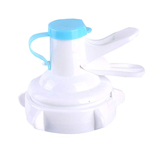 Válvula dispensadora de agua para botella de 55 mm con corona superior, dispositivo de plástico reutilizable manual, incluye tapa protectora de suciedad azul (no compatible con coronas roscadas) Cover
