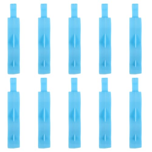 DECOMELODY Pinzas para Bolsas de Basura 10 Unidades Clips Antideslizantes de Plástico Duradero Soporte para Cubo de Basura en Color Azul Organizador para Cocina Hogar y Oficina