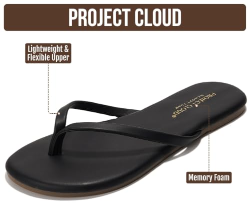 Image of Project Cloud Kids Sandals For Girls Footwear with Memory Foam Insole Kids Flip Flops - Lightweight & Slip Resistant Girls Sandals Summer Beach Essentials 2026 (Little Foundations)