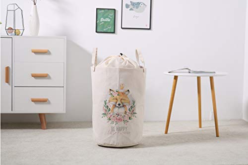 Lifecustomize Laundry Baskets Bin Clothes Hamper, Cartoon Animal Floral Baby Fox Collapsible Drawstring Baby Dirty Clothing Storage Basket For Nursery Organizer #TOP1