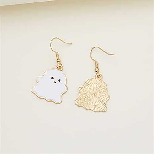 MALOYANVE Halloween Dangle Earrings for Women Men Stainless Steel Witch Hat Ghost Rabbit Cat Skeleton Earrings Spider Pumpkin Bat Earrings Halloween Theme Jewelry Gift2