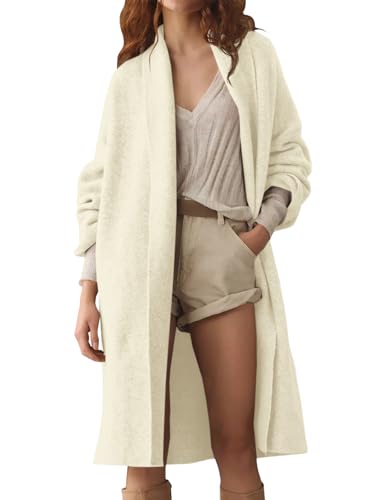 Image of Saodimallsu Womens Long Cardigan Sweaters Chunky Open Front Oversized Slouchy Knit Fall Trendy Coatigan Jackets