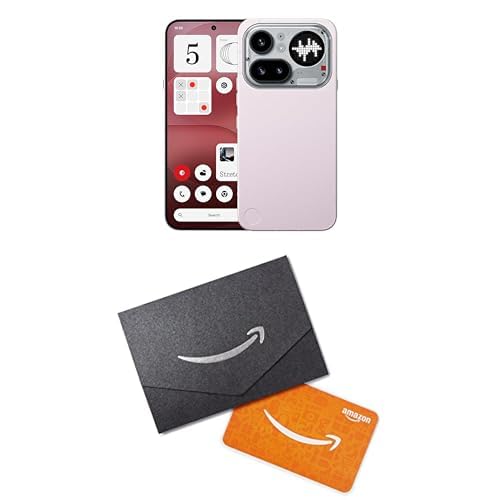 Image of Nothing Phone (4a) Pro Cell Phone 2026 (Pink, 12+256GB) with Amazon.com Gift Card - Unlocked Android 16, 6.83 inch 144Hz AMOLED, Triple-Lens Camera, 5080mAh Battery