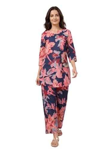 Image of Leriya Fashion Kurta Sets for Woman | Co ord Set for Women Stylish | Kurti Set for Woman | Short Kurti for Women | Kurtis | Ethnic Jaipuri Straight Kurta Set with Palazzo Pants | Salwar Suit for Party Outfits