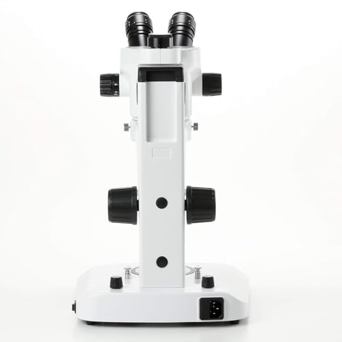 Image of NexiusZoom Trinocular Stereo Zoom Microscope 0.67x to 4.5X Zoom Objective, Magnification from 6.7X to 45x, Rack and Pinion Stand, Incident and transmitted 3 W LED illuminations