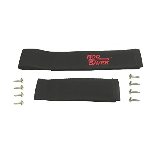 Rod Saver 10/6RS Original Marine Rod Saver Set with 10-Inch and 6-Inch Straps, 2-Pieces, Black Finish