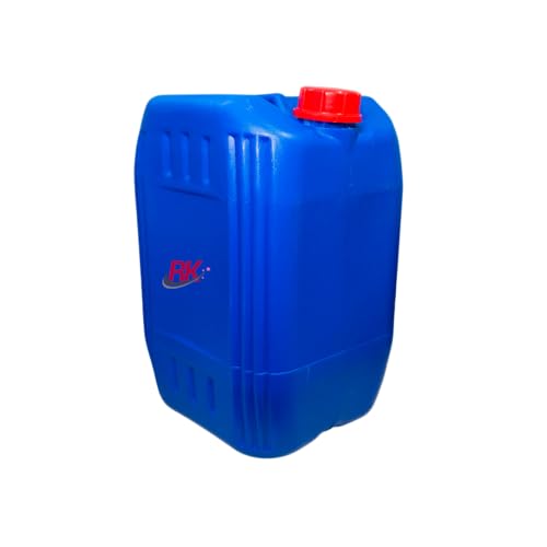 Image of RK Plastic Jerry Can - 20 Litre (Pack of 2) | Plastic Can for Water & Chemical Storage | Leak-Proof Refillable Can with Sealed Cap | Blue PVC Can for Oil, Generators, Jeeps, Marine & Outdoor Use