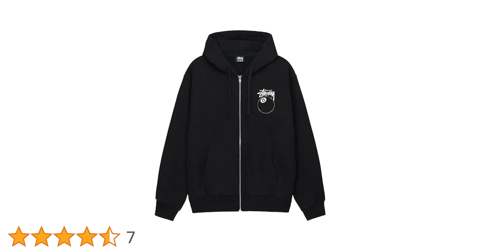 ❗️期間限定SALE❗️STUSSY 8 BALL ZIP HOOD ブラックXL Stussy 8 Ball Full Zip Black Hoodie - 8 Ball Jacket