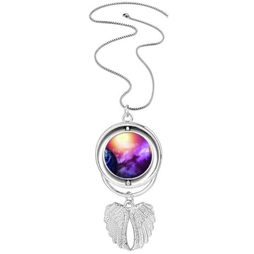 Collier ailes d'ange avec planète tournante pour sublimer vos tenues bohèmes