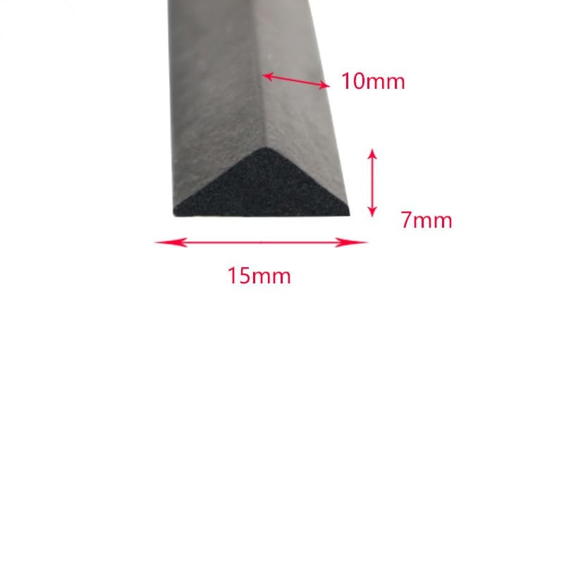 Insulation Rubber Triangle Shape Seal Strip EPDM Foam Rubber Block Dust Heat Resist Bar 6mm 6.5mm 8mm 10mm 11mm 12mm 13mm 14mm 15mm Black Foam Gap (Size : Like The pic-07, Style : 2 Meters)
