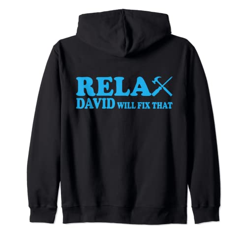 Men's Name First Name David Heimwerker Mechanic Fun Saying Zip Hoodie
