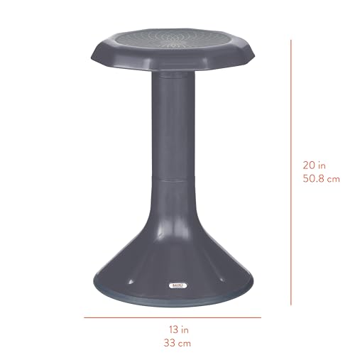 Image of Back2School Express Wobble Sensory Stool - 20in Active Seating Balance Chair for Kids, Flexible Seating for School, Homeschool, Grey