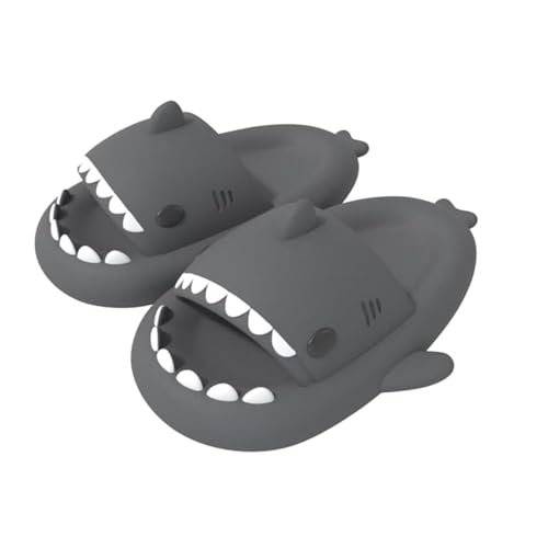 Image of allgala Shark Slides for Women Men and Big Kids Novelty Soft Slippers Open Toe Shark Sandals Cushioned Slides Beach Pool Shower Cruise Slippers with Comfy Cushioned Thick Sole