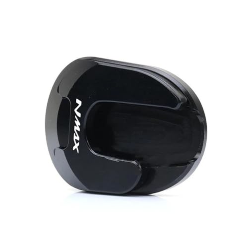 LYBH Soporte De Motocicleta, Almohadilla De Extensión De Caballete Lateral para Yamaha NMAX155 NMAX125 NMAX N-MAX 155 125 160 2020-2022 2023 Ampliador de Soporte(Negro,Grande)