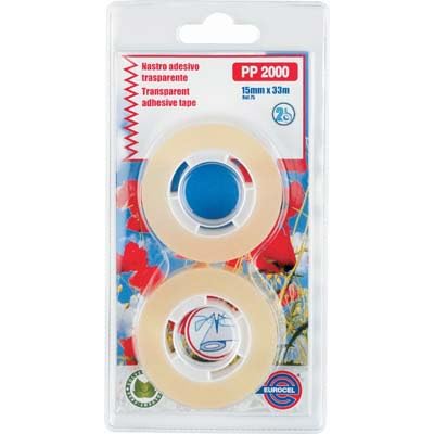CF NASTRO ADESIVO TRASPARENTE CASA DUO SELF EUROCEL PPL MM 15 ML 33 CF=PZ 2