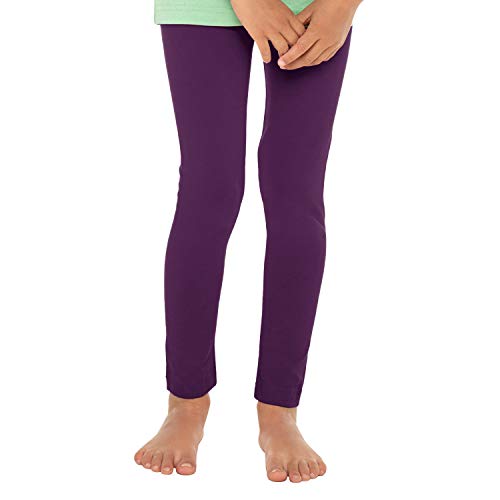 Celodoro Leggings para niños, elásticos, de algodón morado 134-140 cm
