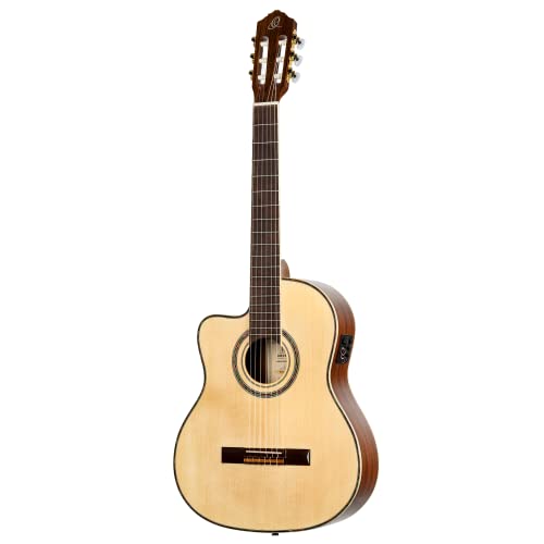 Ortega Guitars Family Series Pro Guitare classique 4/4 pour gaucher – Électro-acoustique – Épicéa et acajou naturel – Housse incluse (RCE141NT-L) - Les Beatles, Paul McCartney, John Lennon, RIngo Starr, George Harrison Ortega Guitars Family Series Pro Guitare classique 4/4 pour gaucher - Électro-acoustique - Épicéa et acajou naturel - Housse incluse (RCE141NT-L)