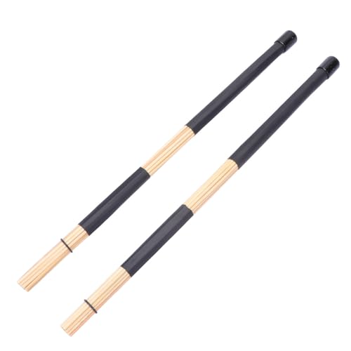 Baquetas de madera para batería UPKOCH, 1 par, diseño ligero con mango de goma, agarre cómodo, color negro miniatura 6