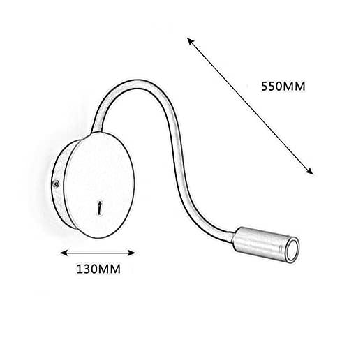 Aplique de lectura LED blanco para el cabecero de tu cama 5