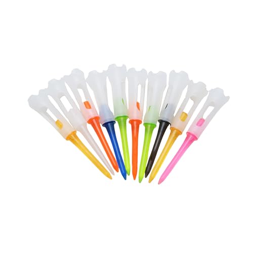 heyous 10PCS Orange Plastic Golf Tee Peg Length 3.346 Inch Golf Equipment Suitable for Casual Gaming and Competitive Tournaments