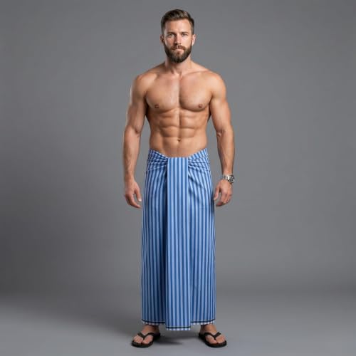 Image of Men's Cotton Lungi | Soft Breathable Wrap Around Lungi | Comfortable Daily & Home Wear for Men
