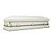 Overnight Caskets Spartan Collection Funeral Casket White with White Interior - 20 Gauge Steel - Fully Appointed Adult Casket - Coffin Featuring a Crepe Interior Lining with Pillow and Throw Set