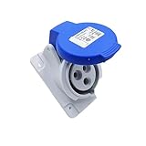 PKF16F423 250V Screw Connection Dark Italic Industrial Socket (16A 6h IP44 3P Blue)