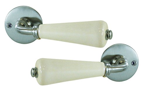 DT 2000 653550 Ensemble Béquille double canon sur rosace en Porcelaine Ecru