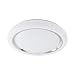 Produktbild EGLO LED Deckenlampe Capasso, 1 flammige Deckenleuchte, Wandlampe mit Chromring, Material: Stahl und Kunststoff, Farbe: Chrom, weiß, Ø: 40 cm