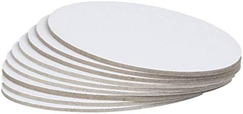 EXCEART Canvas 5pcs Oval Canvas Panel Boards Stretched Artist Canvas Boards for Acrylic Painting Oil Pouring Drawing Home Decorations 20X25cm Painting Canvas